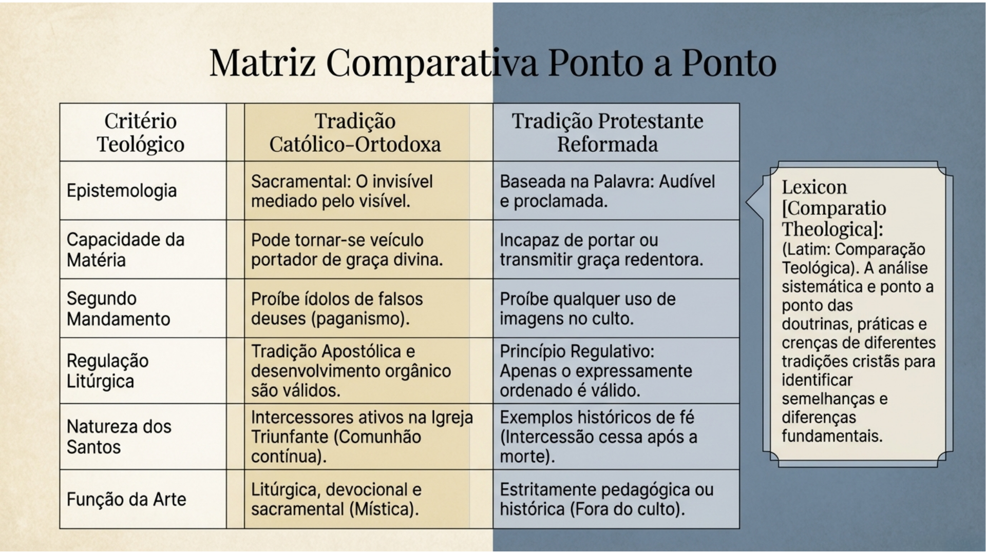 Matriz Comparativa Ponto a Ponto