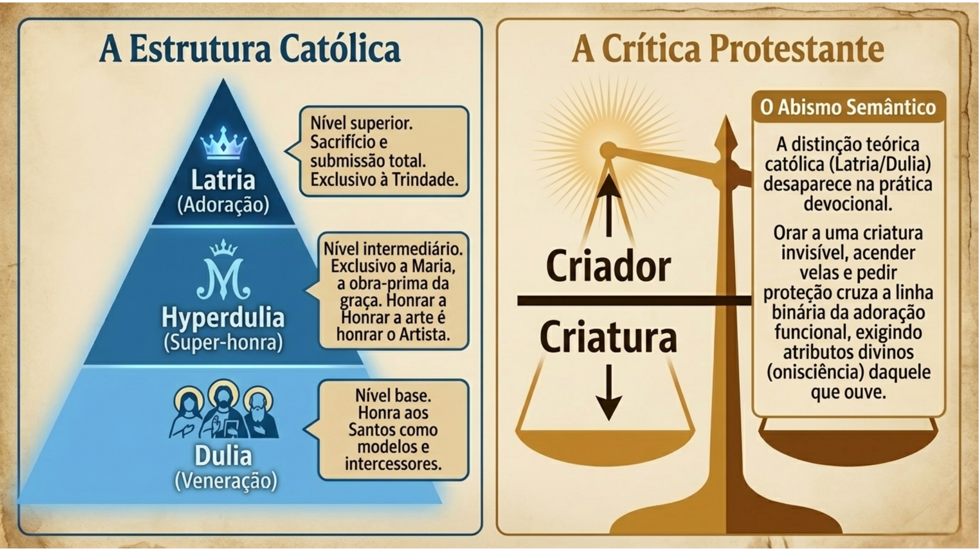 Latria, Hyperdulia e Dulia